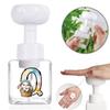 250ml Square Flower Foam Bottle 2026 Soccer Refillable Lotion Container Leakproof Travel Pump Bottle for Skincare Sports Fan Gif