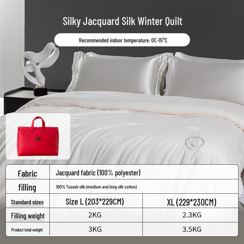 Duo Xi Ai Pure Silk Quilt: Winter Warmth & Spring Comfort, Double Size