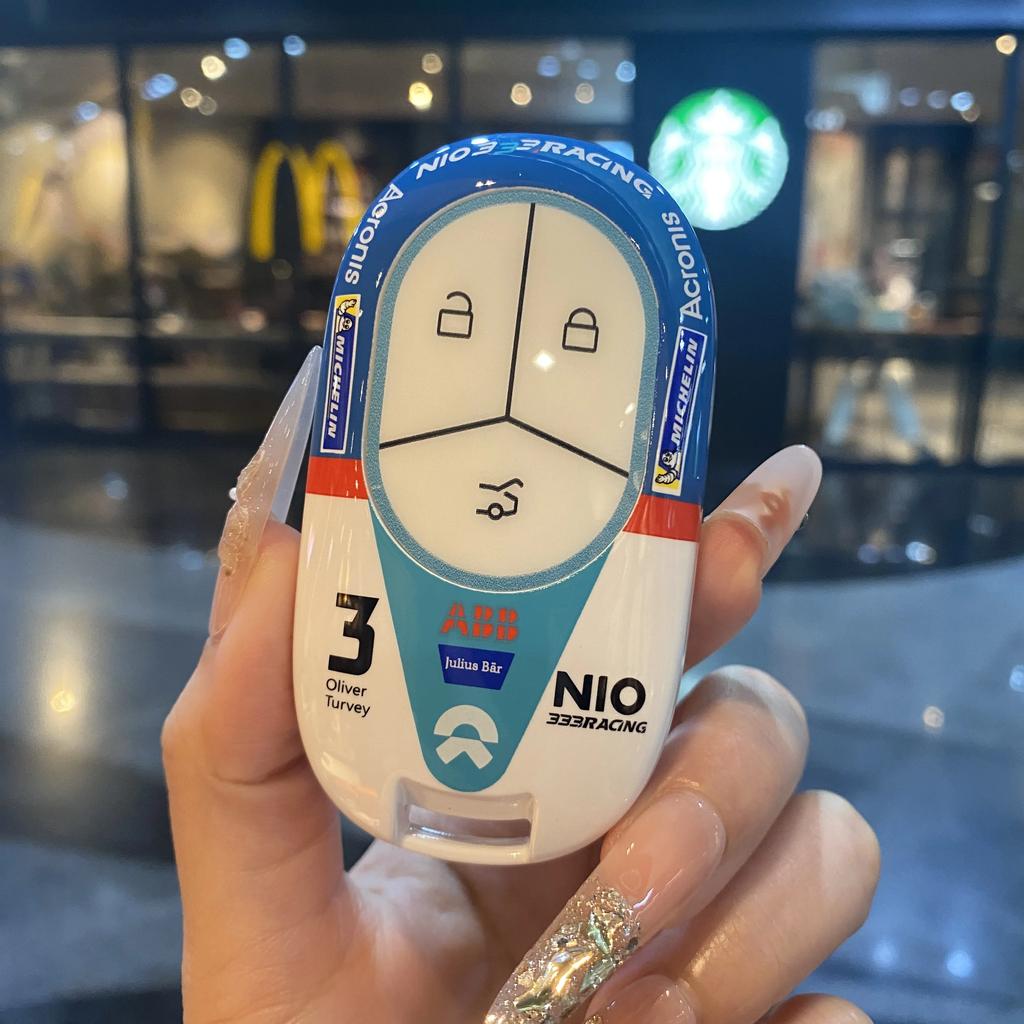 Car Remote Key Case Cover for Nio ET7 ET5 2022 2023 2024 for Weilai NIO ES6 ES8 EC6 ET7 Auto Key Fob Shell Keychain