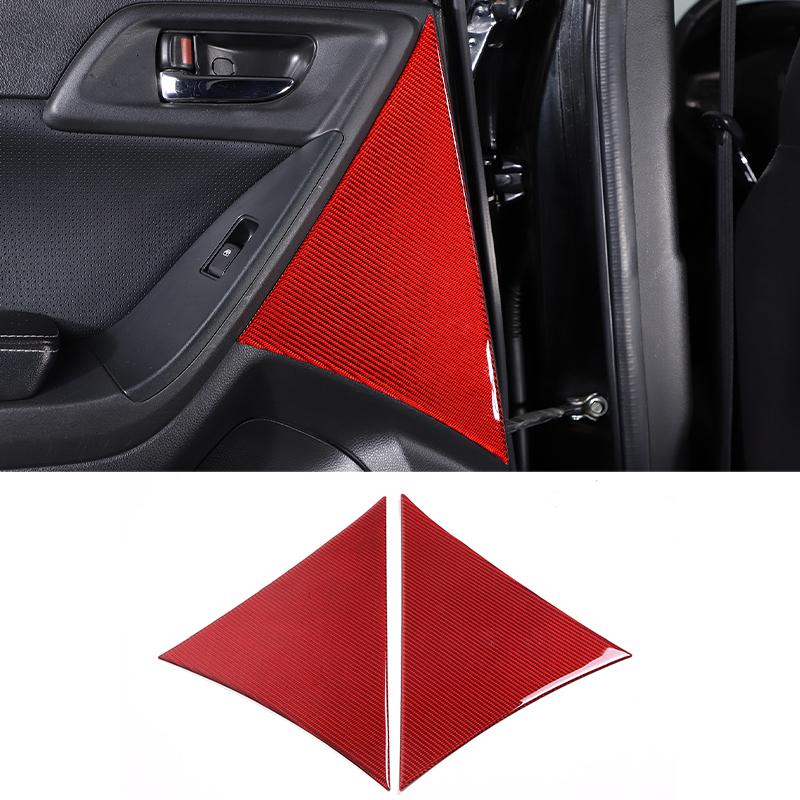 For Subaru Forester 2013-2018 Red Soft Carbon Fiber Interior Kit Dashboard Console Gear Shift Panel Decoration Trim Stickers