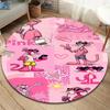 Pink Panther Round Area Rug,Carpet Rug for Living Room Bedroom Sofa Playroom Decor,Non-slip Floor Mat