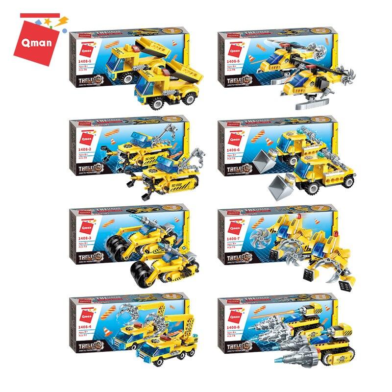 1408 Educational Intelligent Toy Fighter Weapons Aircraft Aquipment 8 In 1 Building Blocks Children's Present
