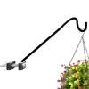 Heavy Duty Bird Feeder Pole Rotatable Planter Hook for Railing Multifunctional Swivel Planter and Feeder Hanger for Patio Garden