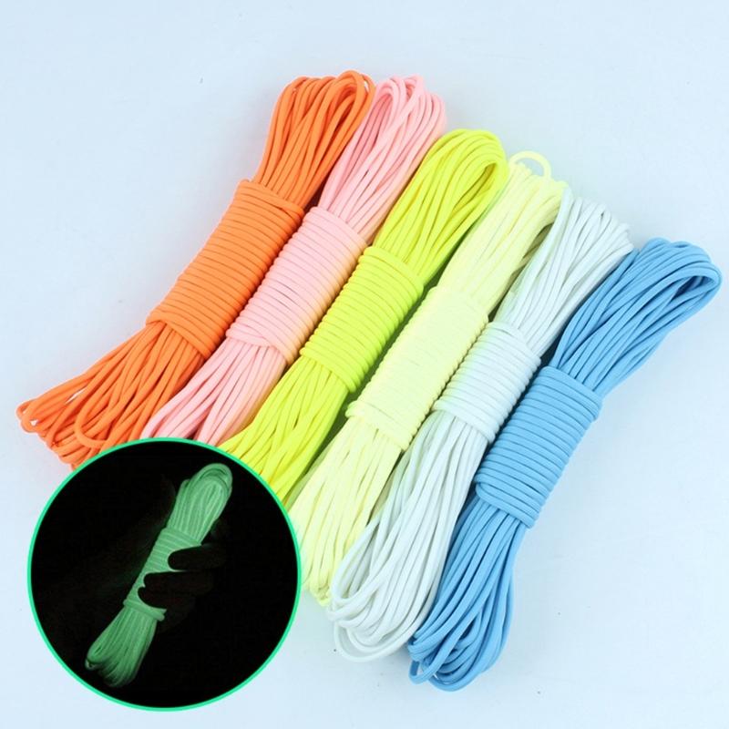 Outdoor Camping Luminously Rope 9 Strand Parachutes Cord Highly Strength Tent Rope Lanyards for Outdoor Use
