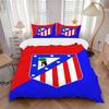 Atletico Madrid Crest Print 3Pcs Bedding Setduvet Cover With 2 Bedropillowcase Home Birthday Gift