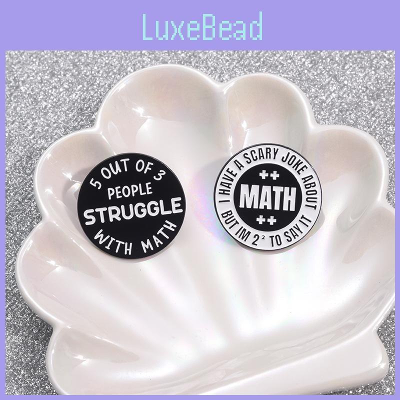 Math Academic Creative Series Cartoon Brooches Unique Metal Pins For Gifts Students