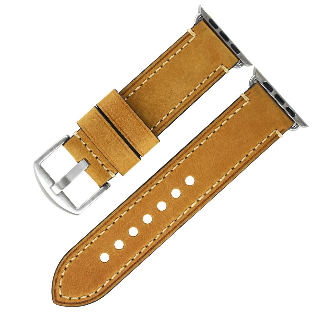 Heqi Preferential Applewatch Smartwatch Bands Unique Luxury Durable Soft Vintage Adjustable Genuine Leather Parts Watch Strap
