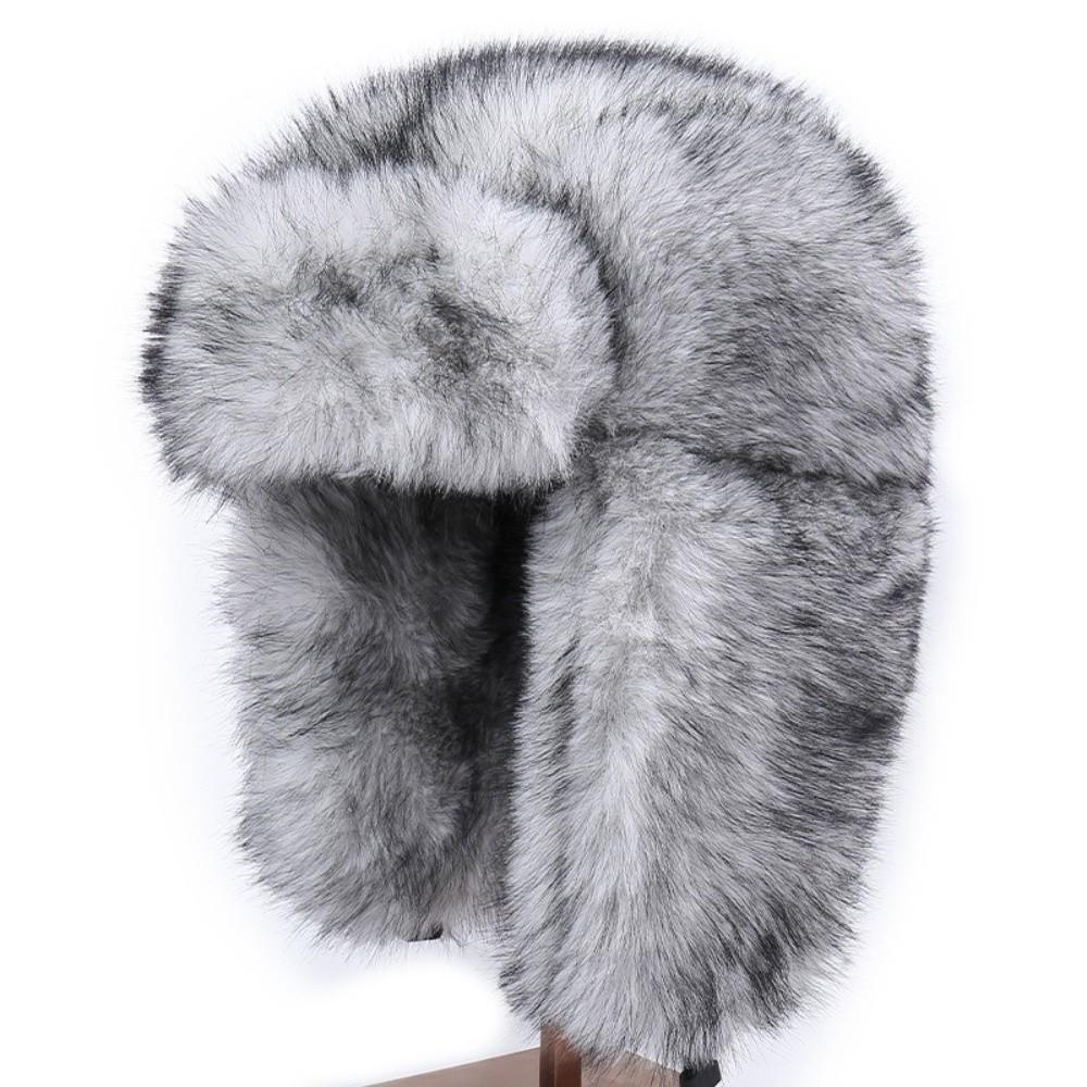 Thick Plush Bomber Hat Fluffy Earflap Hat Fashion Ushanka Hat For Women Men