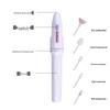 Mini Electric Nail File Pen with 5 Grinding Heads & Purple Cloth Bag
