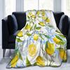 Lemon Series Printed Blanket Single Layer Fleece Blanket Quilt, Home Sofa Blanket Lunch Break Air Conditioning Blanket Cover