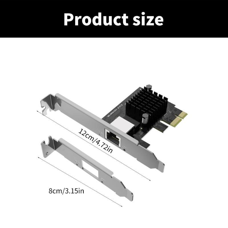 Fast Speed 2.5 Gigabit Ethernet PCIE Networking Card, RJ45 LAN Adapter for Desktop, Windows10/11