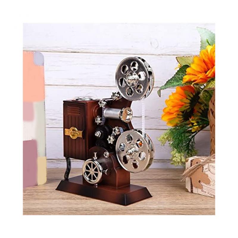 Filmprojektor-Spieluhr, -Spieluhr im Antiken Vintage-Stil, Spielt Melodien Als Geburtstagsdekoration für Zuhause/BüRo/Arbeitszimmer