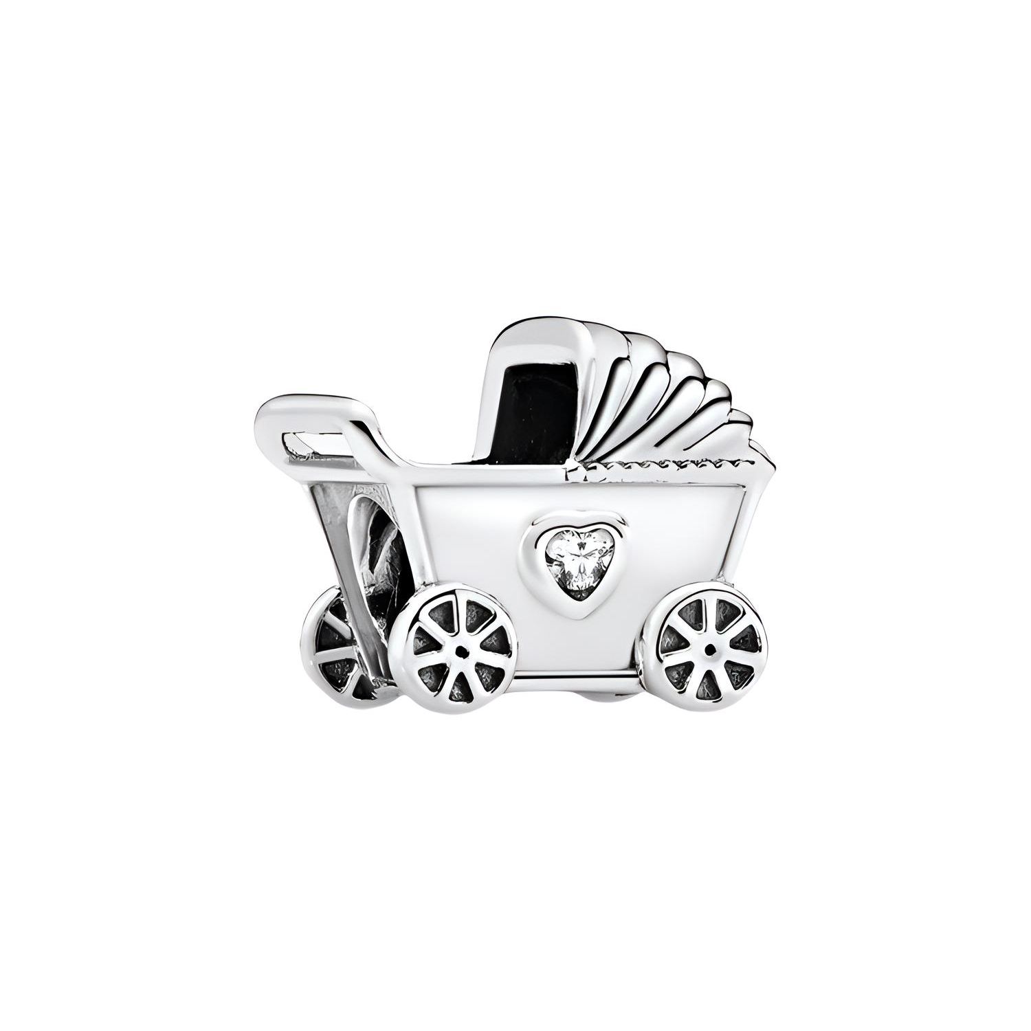 Pandora Baby Carriage Charm Baby Jewelry 792102CZ Silver,F