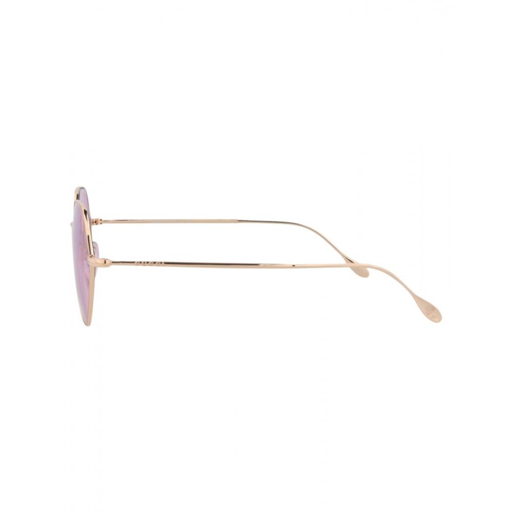 Gucci Square Frame Metal Sunglasses Gold Gold Pink