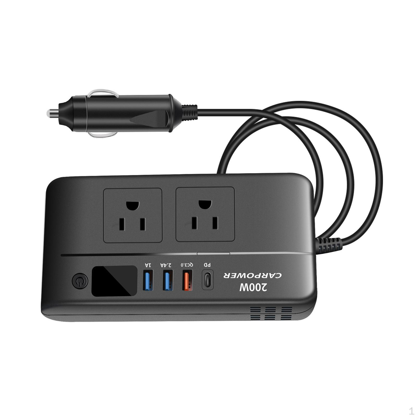 

Car Power Inverter DC 12V to 110V AC Inverters with Cigarette Lighter Port High