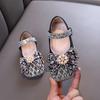 Scarpe Principessa Ragazza Primavera Autunno Fiocco Strass Scarpe in Pelle Bambini Moda Casual Paillettes Bambini Casual Matrimonio Scarpe Piatte