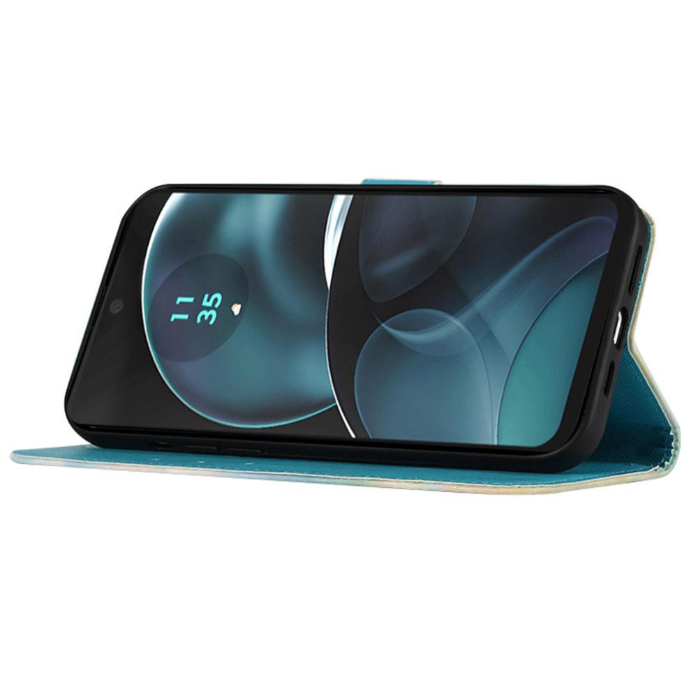 For Xiaomi Redmi Note 13 4G Leather Case 3D Pattern Printing Wallet Stand Mobile Cover with Strap