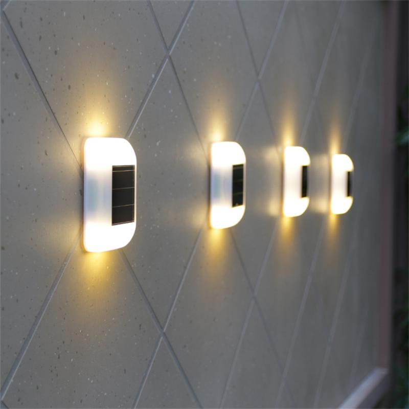 LED Solar Stair Light Waterproof Outdoor Garden Passage Courtyard Guardrail Step Light Landscape Lamp Garden Accessories