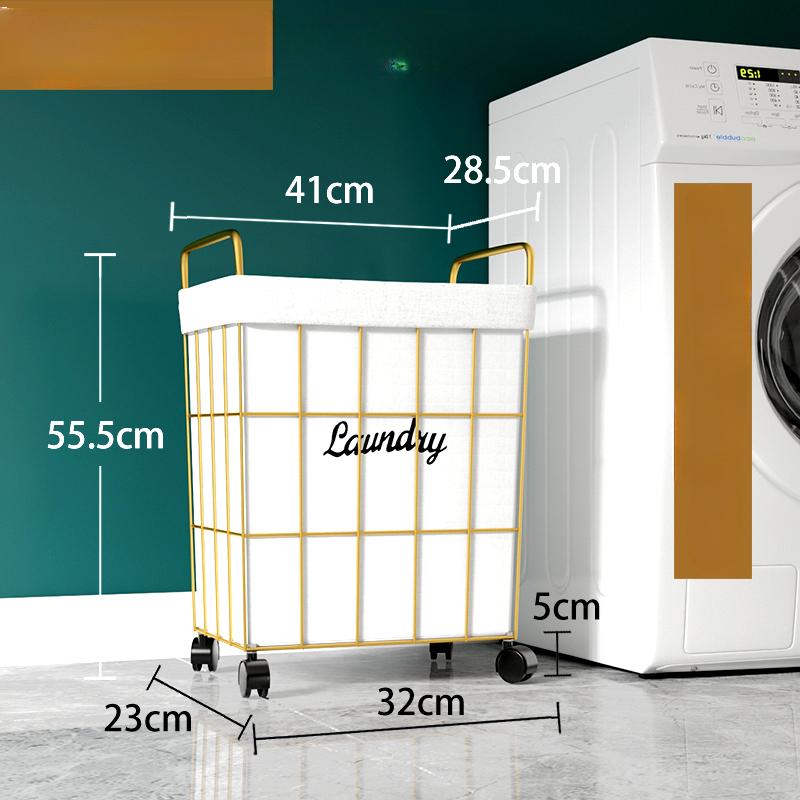 Fashion Light Luxury Household Laundry Hamper High-end Simple Toys Storage Basket Creative Multi-functional Bedside Cabinet