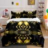 Golden Geometric and Floral. Bedding Sets Duvet Cover Sets Duvet Covers Pillowcases(1 * Duvet Cover 2 * Pillowcases, Without Duvet Insert)