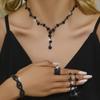 Crystal Rhinestone Necklace Earrings Bracelet Three-piece Jewelry Accessories Wedding Accessories Versatile