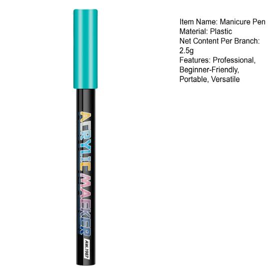 Nail Art Pen Set DIY Acrylic Marker for Gel Nails 0.7mm Fine Tip Nail Painting Doodle Pens for Salon Home Use