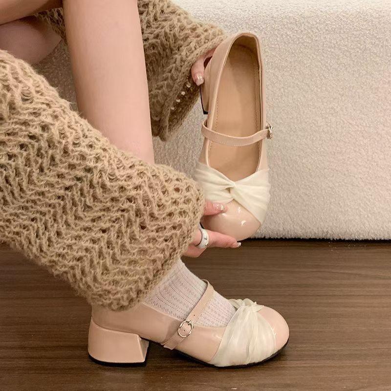 Coarse-cuffed Low-cut Women's New Style High-heel Soft-soled Shoes Devotion