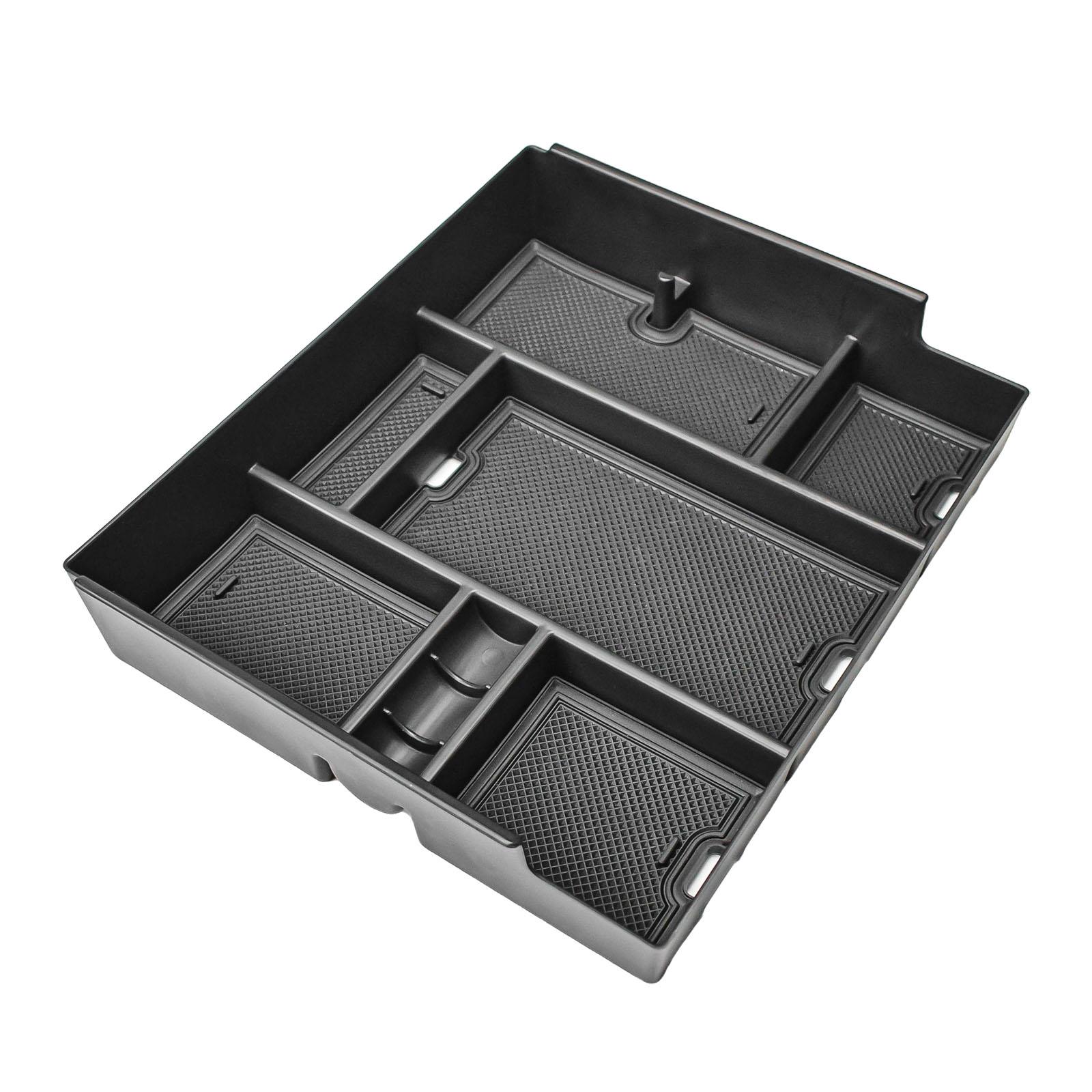 

HGWEI Для Ford Expedition 2025 Органайзер центральной консоли Подлокотник Ящик для хранения Лоток Интерьер Держатель для монет Телефона Автомобильный бокс Аксессуары чёрный