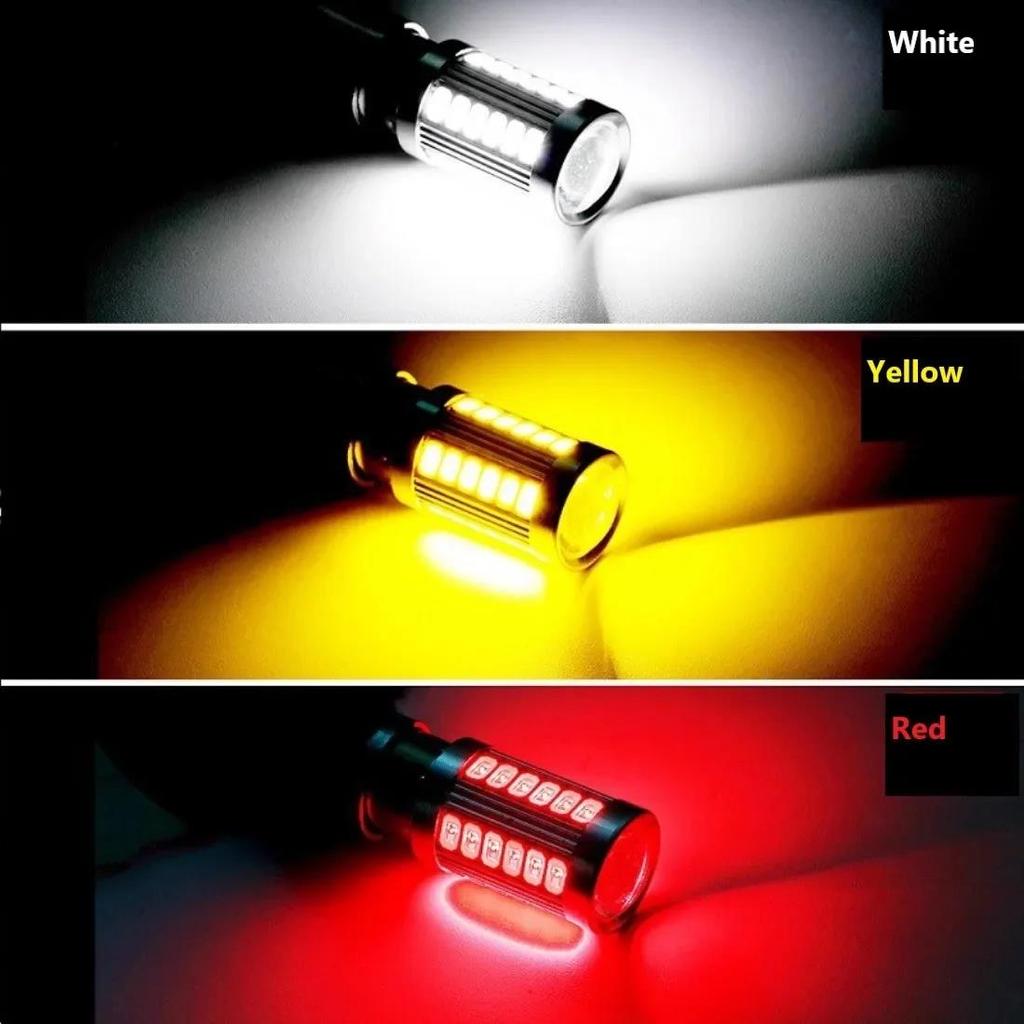 2x 1156 LED Bulbs BA15S BAY15D 33SMD 5630/5730 P21W PY21W P21/5W 12V for Signal Reverse Lights Bulbs 7