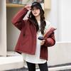 Fleece Thickened Short Jacket Jacket Women's Winter New Fashion Hooded Cotton Padded Warm Top Coat