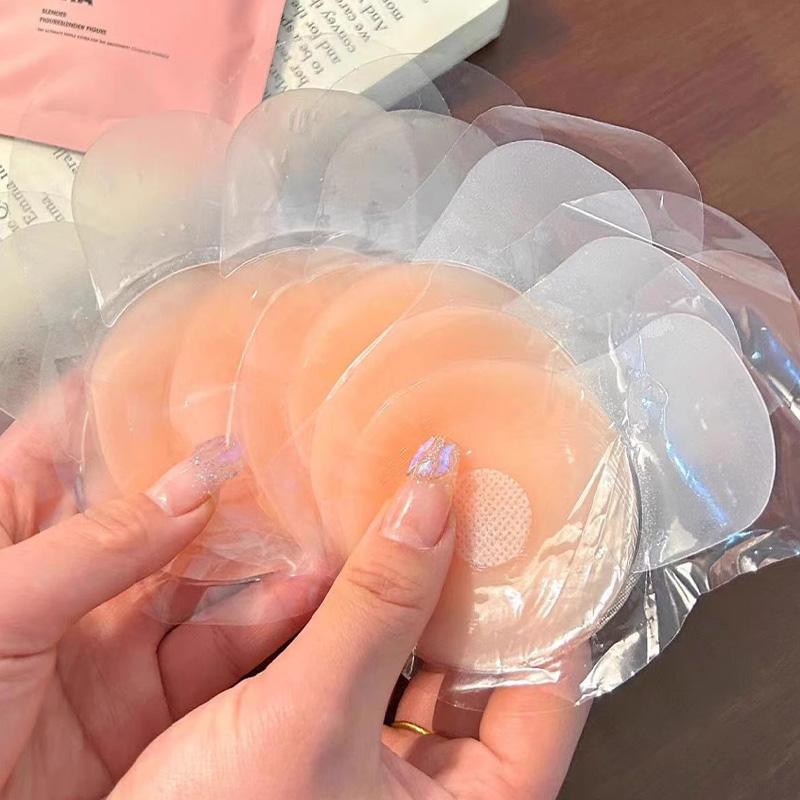 4pcs Women Silicone Lift Up Bra Invisible Push Up Reusable Self Adhesive Breast Lift Tape Nipple Cover Chest Paste Dress Bras