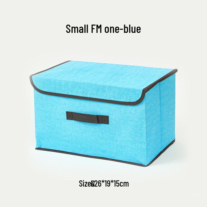 Imitation Linen Non-Woven Fabric Foldable Storage Box for Clothes & Toys, Available In Large & Small Sizes.
