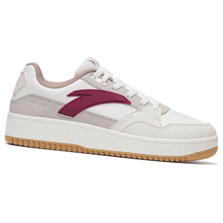 New Anta 982GZ Anti Slip And Wear Resistant Breathable Low Top Skateboard Shoes Men's White Gray Red 112318063-3