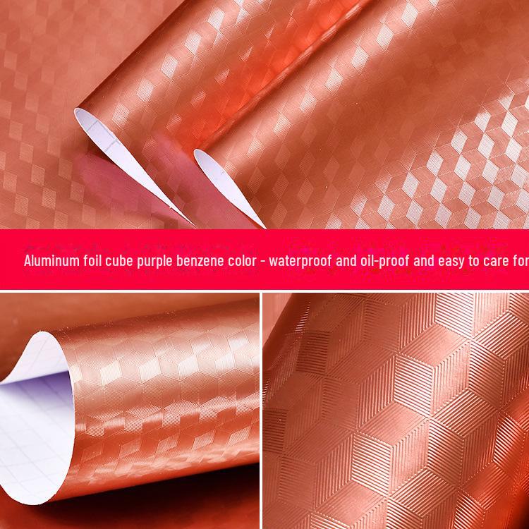 Autocolant Tapet de Bucătărie din Folie de Aluminiu Impermeabil, Rezistent la Ulei