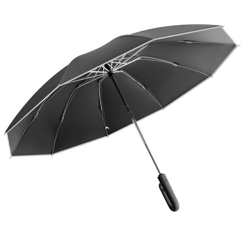 Windproof Buckle Umbrella: Automatic Sun & Rain Protection for Men & Women, Compact Folding Design