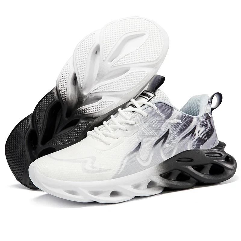 

Кроссовки для бега 2025 года, мужские, сетчатые, дышащие, плоские, амортизирующие, мягкие, удобные, для занятий спортом на открытом воздухе, модные, повседневные, для бега, для мужчин 39 чёрный