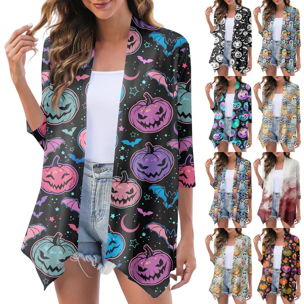 Women's Fashion Casual Cozy Halloween Cardigan Jacket