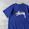 Stussy 00 Double-Sided Flip Print Stock Logo Surfman Vintage Street Limited Edit Unisex T-Shirt