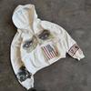 Herren Damen Amerikanische Flagge Auge Panther Druck Reißverschluss Kapuzenpullover Dunkel Streetwear Übergroße Kapuzenjacke