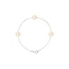 Bracelet - Pearls & Colors - 3 Freshwater Cultured Pearls 7-8 Mm - 925 Sterling Silver - Woman - 18 Cm