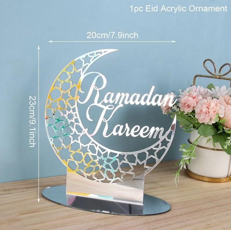 Eid Mubarak Ornaments Ramadan Decortion for Home 2026 Islam Muslim Party Supplies Ramadan Kareem Aid Eid al-Fitr Decor Kid Gifts