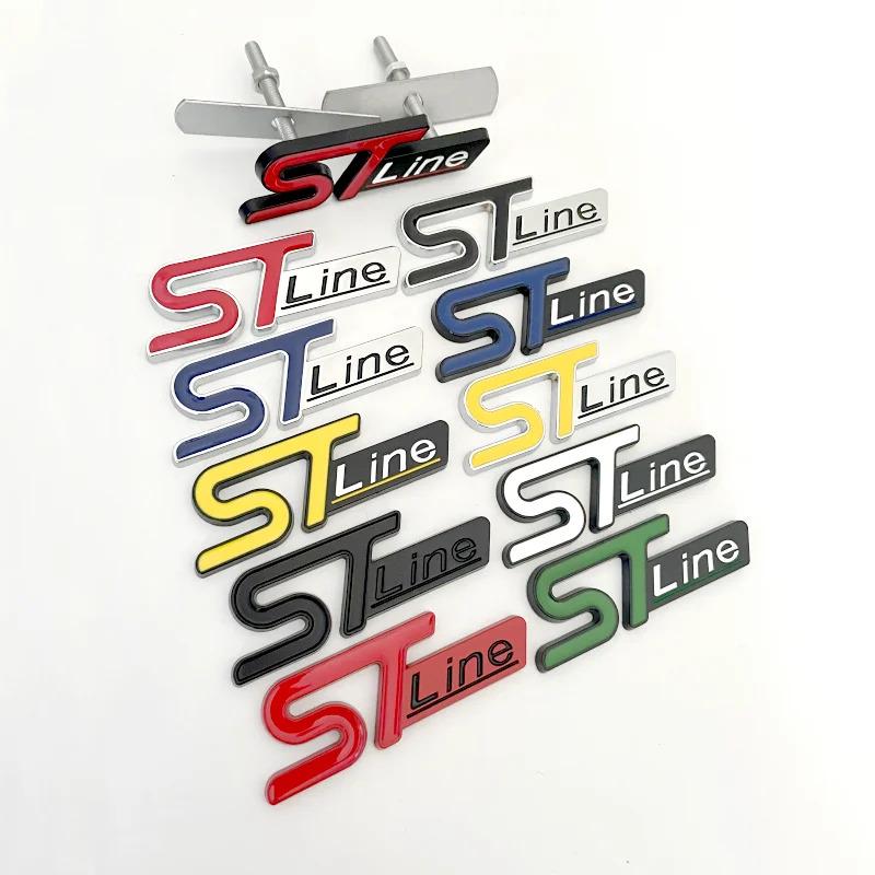 3D kovové logo ST Line odznak emblém na kufr přední mřížku pro Ford Focus MK4 PUMA Mondeo Kuga Fiesta ST Line samolepka příslušenství