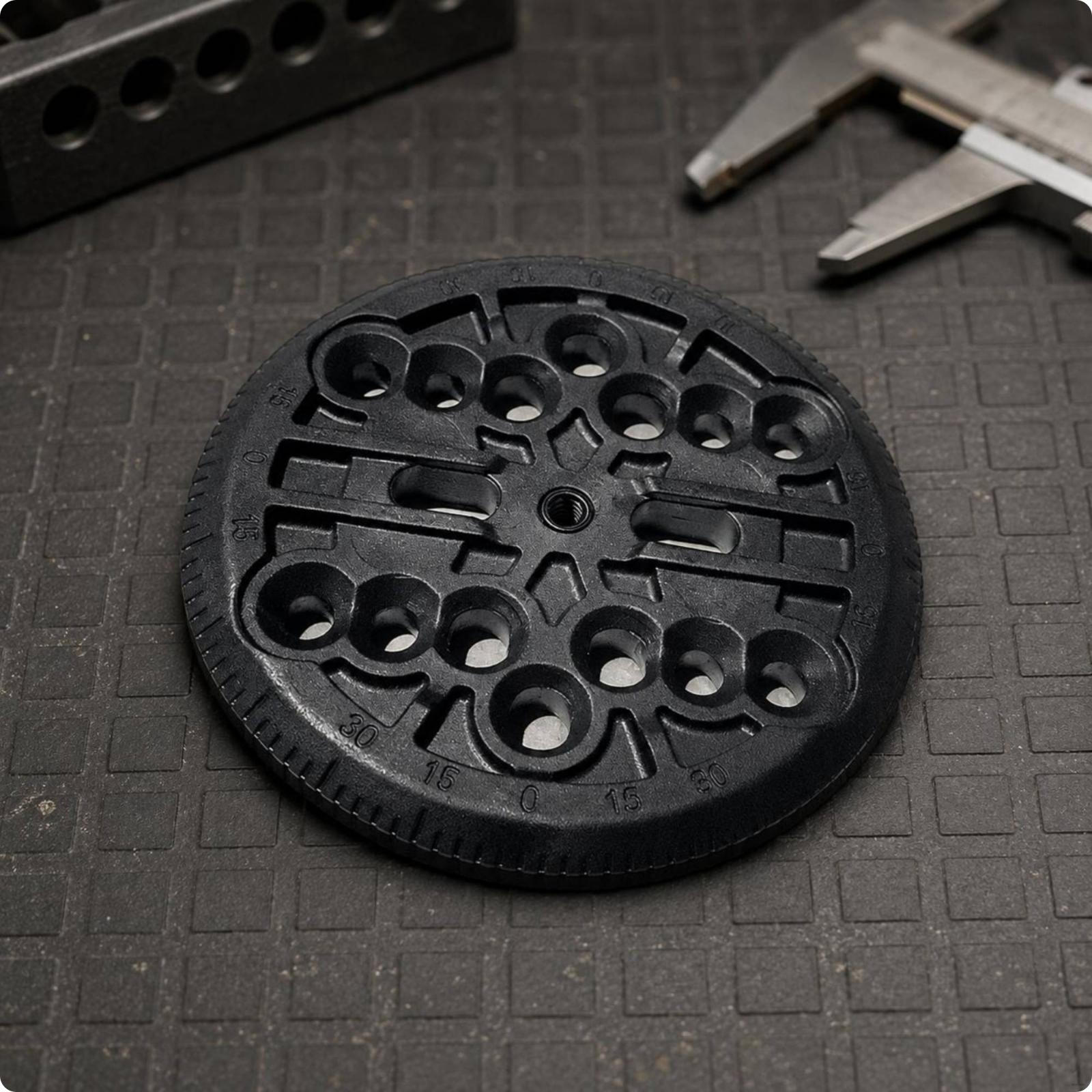 Snowboard Binding Disc Slotted Channels Angle
