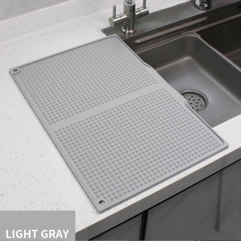 Folding Silicone Dish Drying Mats Offers Space Saving Storage and Easy Cleaning Silicone Texture for Home Cooking Lover