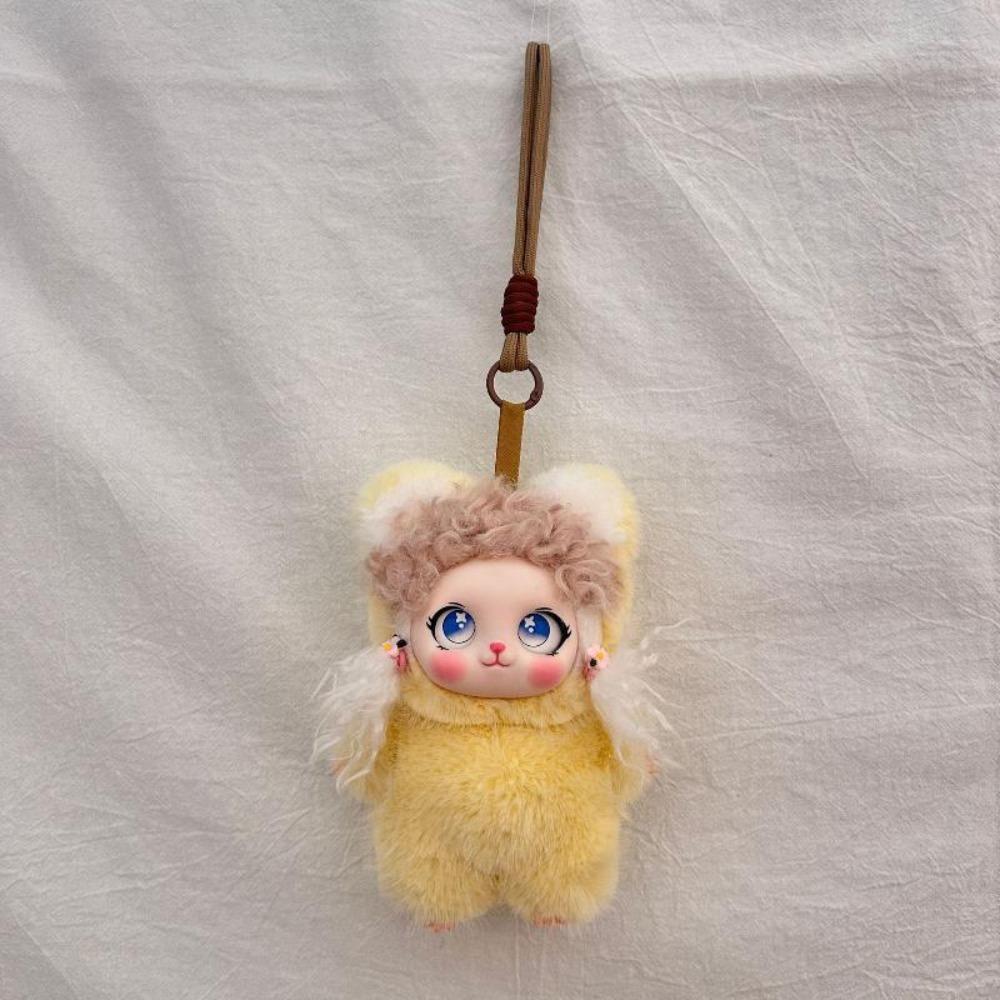 Ornaments Bunny Doll Pendant Soft Fluffy Fluffy Curly Hair Plush Doll  Children's Gift