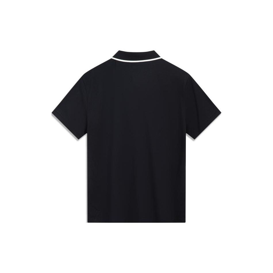 Li Ning Sports Trend Series Casual Polo Shirt Men Tops Black APLU259-2