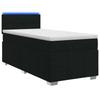 Box Spring Bed with Mattress Black 80 X 200 Cm Fabric