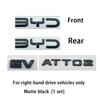 For BYD Atto 2 Right-hand Drive Dedicated Car Front Bumper Covering Black Emblem Rear Emblem Decorative Sticker