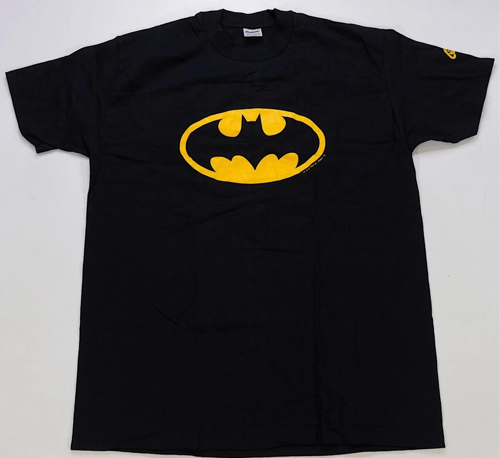 Rare Vintage GRAPHITTI Batman Bat Signal Single Stitched T Shirt 90s Black SZ XL
