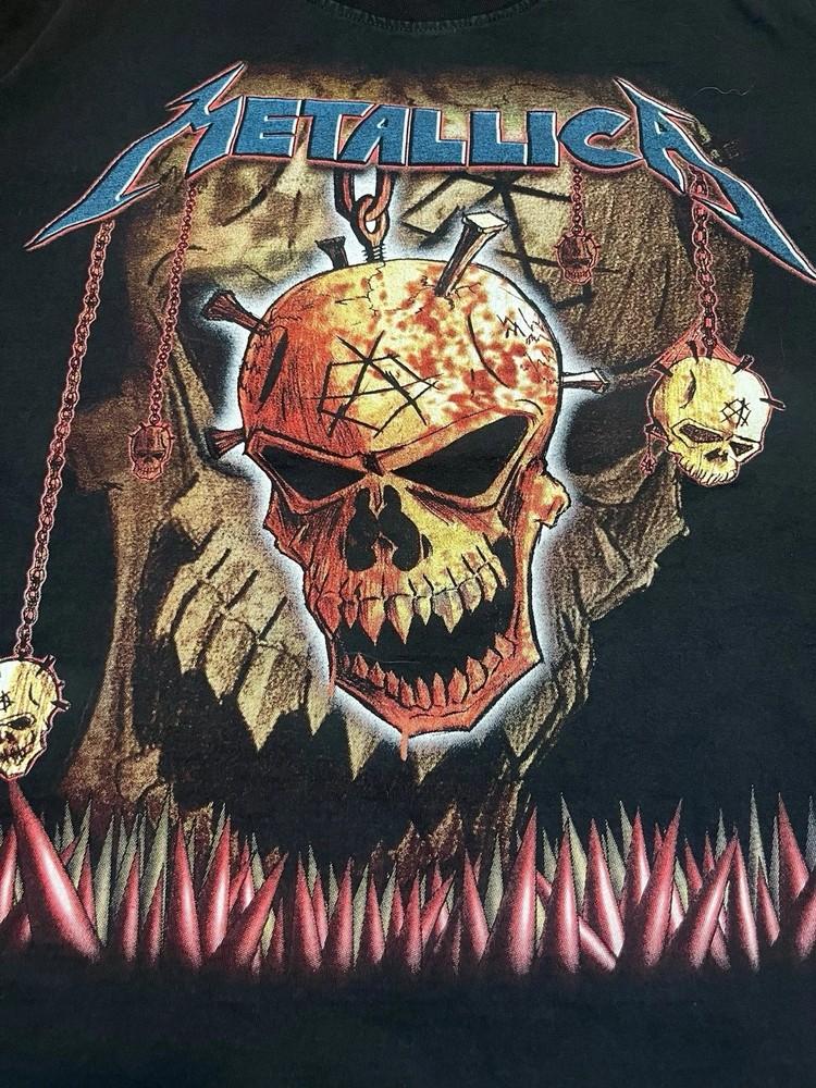 Heavy Metal Band Skull Graphic Double Sided Reprint S4XL Unisex T-Shirt L 1990₽